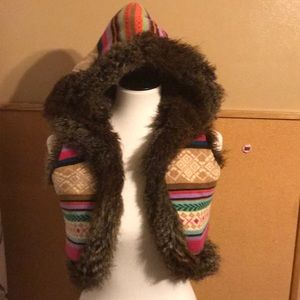 Gap Kids fur lined sweater vest